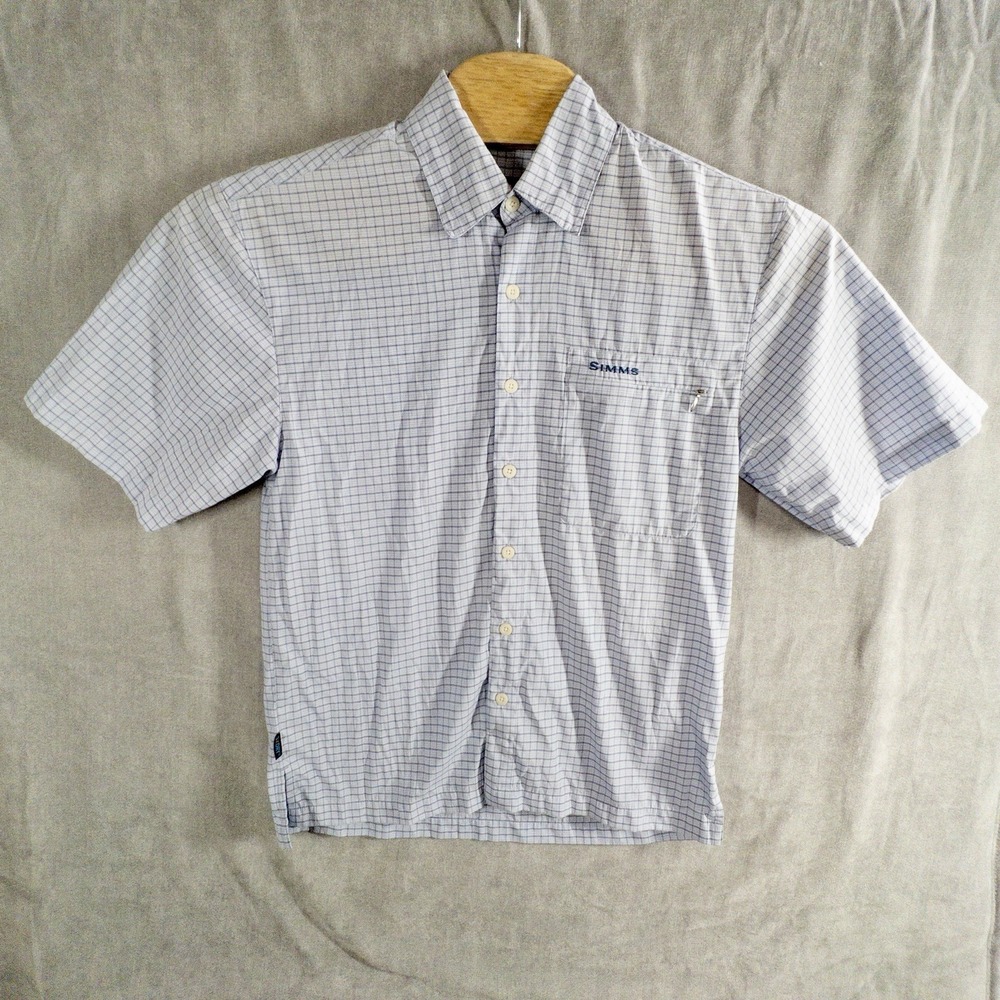 Simms Fly Fishing Short Sleeve Shirt Mens Small Lake Outdoor Gorpcore Boating